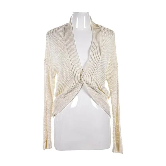 RL linen & silk white cardigan - S - Picture 2 of 6